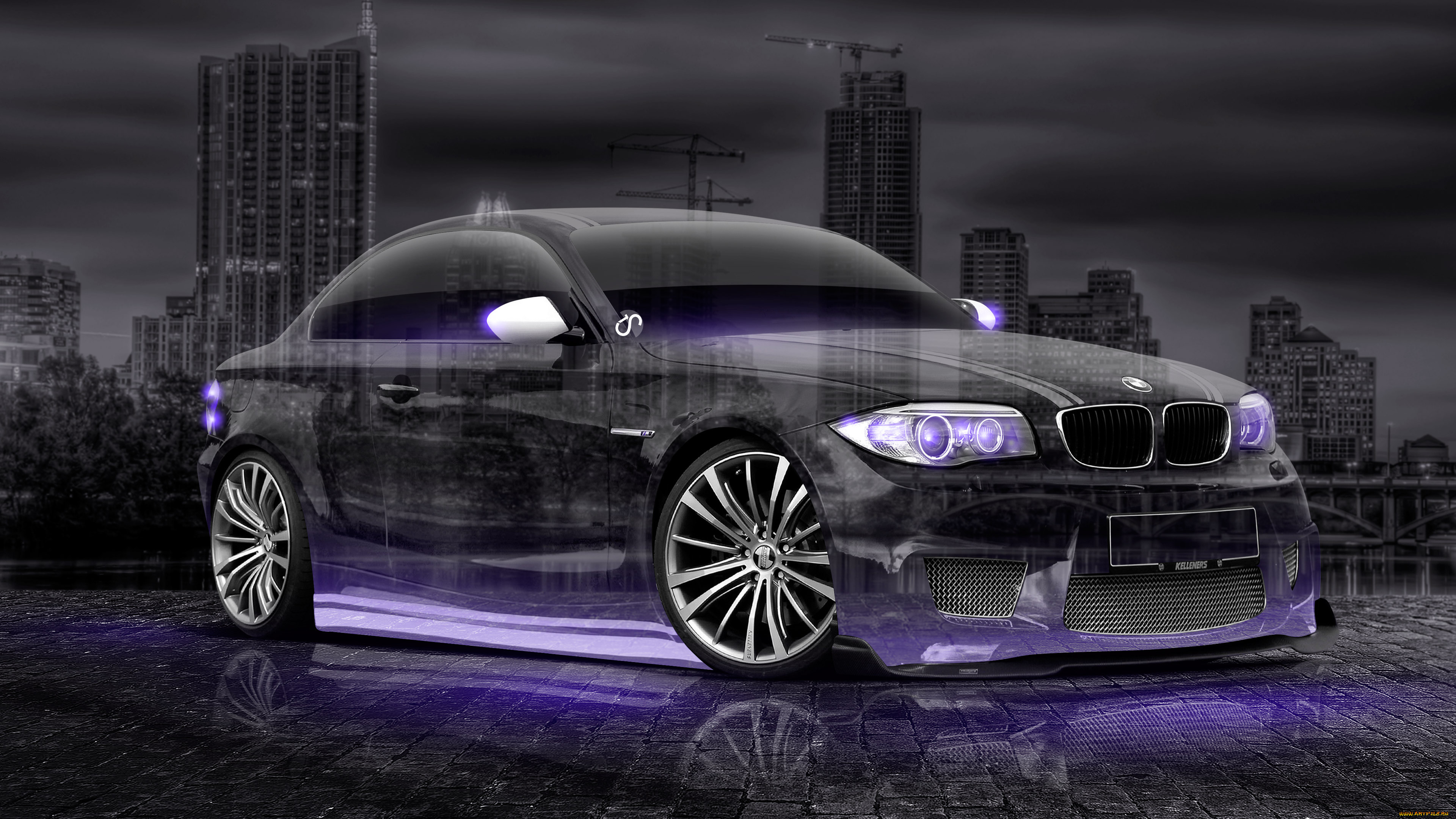 bmw m1 tuning crystal city night car 2015, , 3, bmw, m1, tuning, crystal, city, night, car, 2015